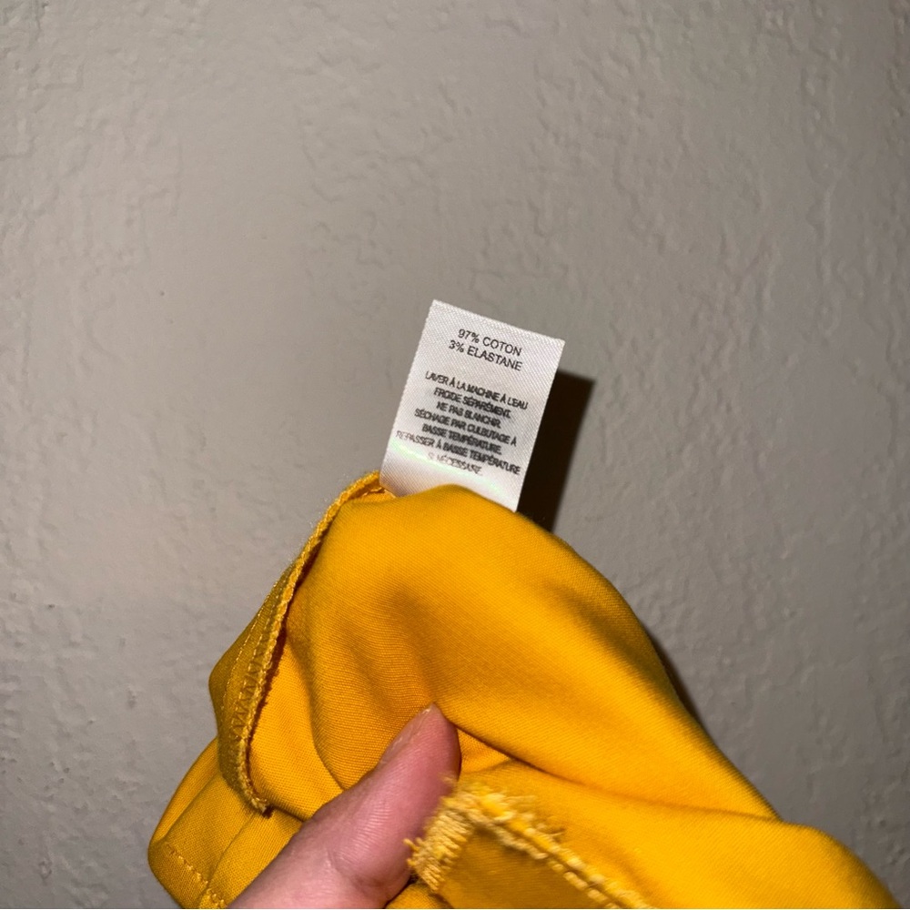 Crosby Pull On Pants Slacks Stretchy Canary Mustard Yellow Solid Career 8 Womens - Picture 5 of 7